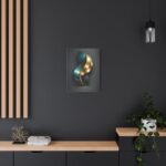 Luxury Gold Abstract Wall Art Canvas | Modern Teal Black Artwork | Elegant Livin... - Image 5