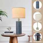 Reaketon 20.5" Modern Ceramic Table Lamps for Bedroom Set of 2, Bedside Lamps fo... - Image 6