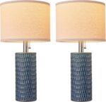Reaketon 20.5" Modern Ceramic Table Lamps for Bedroom Set of 2, Bedside Lamps fo... - Image 8
