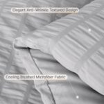 MUXHOMO 7 Pieces Queen Comforter Set, Seersucker Bed in a Bag Queen Size, All Se... - Image 7