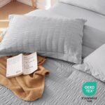 MUXHOMO 7 Pieces Queen Comforter Set, Seersucker Bed in a Bag Queen Size, All Se... - Image 9