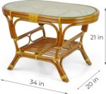 Jam Lounge Set of 4: 2 Natural Rattan Wicker Chairs, Loveseat with Light Brown C... - Image 6
