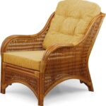 Jam Lounge Set of 4: 2 Natural Rattan Wicker Chairs, Loveseat with Light Brown C... - Image 7