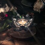 Crystal Lotus Flower Tealight Candle Holders/Glass Tea Light Candlestick Decor D... - Image 3
