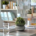 2 Pack Small Fake Plants in Cement Planter for Bathroom Decor, 6.1/5.7 Inch Arti... - Image 3