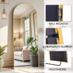 DMWOODFL 58"x18" Arched Full Length Mirror - Floor Standing or Wall Mounted with... - Image 4
