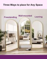 DMWOODFL 58"x18" Arched Full Length Mirror - Floor Standing or Wall Mounted with... - Image 5