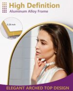 DMWOODFL 58"x18" Arched Full Length Mirror - Floor Standing or Wall Mounted with... - Image 6