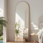DMWOODFL 58"x18" Arched Full Length Mirror - Floor Standing or Wall Mounted with... - Image 7