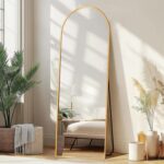 DMWOODFL 58"x18" Arched Full Length Mirror - Floor Standing or Wall Mounted with... - Image 9