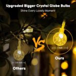 Minetom Crystal Globe String Lights Battery Operated - 17 ft 30 LED Globe Fairy ... - Image 6
