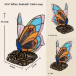 Tiffany Style Butterfly Lamp - Stained Glass Table or Desk Light LED Bulb Includ... - Image 5