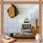 Moucuny 4 Pcs Farmhouse Kitchen Decor Wooden Plate Farmhouse Table Decor Black B... - Image 6