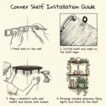 REFGY 3-Tier Corner Floating Shelves with Aesthetic Greenery & Fairy Lights - Pr... - Image 5
