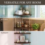 REFGY 3-Tier Corner Floating Shelves with Aesthetic Greenery & Fairy Lights - Pr... - Image 6