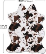 MACEVIA Cow Print Rug Faux Cowhide Rugs Cute Animal Area Carpet Western Decor fo... - Image 4