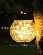 PARTPHONER Solar Lights Outdoor Waterproof 12-Pack, Solar Powered Hanging Lanter... - Image 4