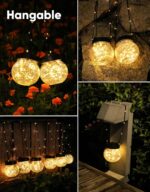 PARTPHONER Solar Lights Outdoor Waterproof 12-Pack, Solar Powered Hanging Lanter... - Image 5