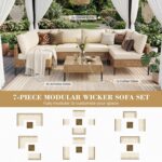 UDPATIO Wicker Patio Furniture Set, 7-Piece Modular Outdoor Furniture Set, High-... - Image 3
