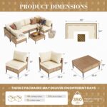 UDPATIO Wicker Patio Furniture Set, 7-Piece Modular Outdoor Furniture Set, High-... - Image 6