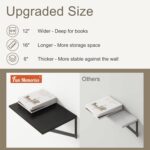 Fun Memories Deep Floating Shelves for Wall, 12 Inch Deep Black Floating Shelves... - Image 5