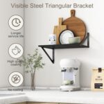 Fun Memories Deep Floating Shelves for Wall, 12 Inch Deep Black Floating Shelves... - Image 6