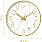 DAXSMY Wall Clock - 14 Inch Silent Non-Ticking Modern 3D Wall Clocks Battery Ope... - Image 4