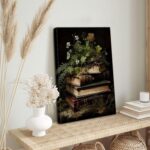Kdyudo 2 pcs Vintage Botanical Canvas Wall Art, Gothic Dark Collegiate Style, Bo... - Image 4
