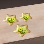 3Pcs Golden Star Snack Dishes Serving Trays for Various Occasions Tabletop Decor... - Image 4