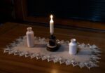 LINENS ART AND THINGS Lace Table Runner Neutral Earth Tones Dresser Scarf Coffee... - Image 5