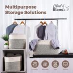 CHAT BLANC Cotton Rope Baskets for Organizing | 15”x10”x9” Storage Baskets for S... - Image 5