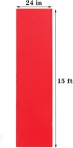 Red Carpet Runner for Party, 2 x 15 ft, Non-Woven Polyester Fabric Aisle Runner ... - Image 4
