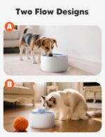 WOPET Premium Ceramic Cat Water Fountain W03 Lite，3L/101oz Automatic Pet Water F... - Image 6