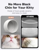 WOPET Premium Ceramic Cat Water Fountain W03 Lite，3L/101oz Automatic Pet Water F... - Image 8
