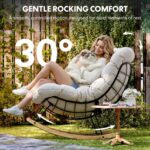 FlexiSpot Oversized Outdoor Rocking Chair with Thick Cushioned Seat & Bonus Pill... - Image 4