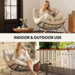 FlexiSpot Oversized Outdoor Rocking Chair with Thick Cushioned Seat & Bonus Pill... - Image 6
