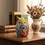 Owl Decor Colorful Graffiti Owl Figurine Resin Modern Art Sculpture, Collectible... - Image 5