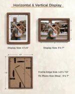 RICHFOCUS 5x7 Picture Frame USA-Sourced Natural Walnut Solid Wood Photo Frame Ha... - Image 6