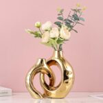 LCCCK Gold Ceramic Vases for Home Decor, Boho Vase for Flowers Pampas Grass Deco... - Image 10