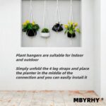 Macrame Plant Hanger 2 Pcs Hanging Planters for Indoor with 2 Hooks Indoor Outdo... - Image 8