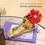 Notakia Unique Flower Vase Statue Home Decor Modern Style Gold Room Decor Accent... - Image 3