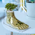 Notakia Unique Flower Vase Statue Home Decor Modern Style Gold Room Decor Accent... - Image 4