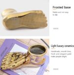 Notakia Unique Flower Vase Statue Home Decor Modern Style Gold Room Decor Accent... - Image 9