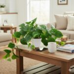 Tiita 1 Pack Fake Plants Artificial Scindapsus Aureus in Pots, Realistic Fake Gr... - Image 5