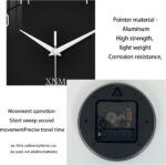 XNM Minimalist Wall Clocks for Living Room Glass Small Wall Clocks Battery Opera... - Image 9