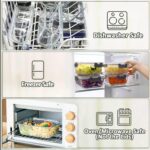 M MCIRCO 10-Pack,22 Oz Glass Meal Prep Containers,Glass Food Storage Containers ... - Image 4