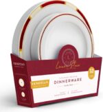 Laura Stein Designer Dinnerware Set | 64 Disposable Plastic Party Plates | Plate... - Image 4