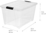 IRIS USA 54 Qt Stackable Plastic Storage Bins with Lids, 6 Pack - BPA-Free, Made... - Image 3