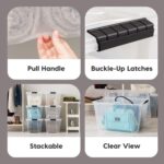 IRIS USA 54 Qt Stackable Plastic Storage Bins with Lids, 6 Pack - BPA-Free, Made... - Image 4
