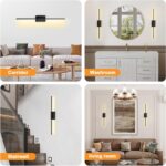 Battery Operated Wireless Wall Sconce - Modern Rechargeable Led Sconces in Black... - Image 4